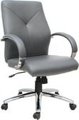 Modern Silver Management Chair with Aluminum Frame
