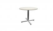 36 Inch Round Conference Table - (Gray / Silver)