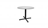 36 Inch Round Conference Table - (White / Black)