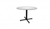42 Inch Round Conference Table - (White / Black)
