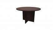 48 Inch Dark Walnut Round Conference Table
