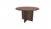 48 Inch Modern Walnut Round Conference Table