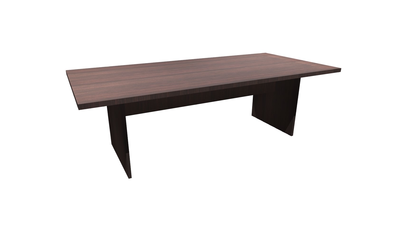 8 FT Dark Walnut Rectangular Conference Table