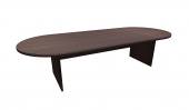 10 FT Dark Walnut Racetrack Conference Table
