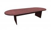 8 Person Mahogany Racetrack Conference Table