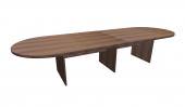 12 FT Modern Walnut Racetrack Conference Table