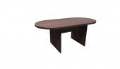 6 FT Dark Walnut Racetrack Conference Table
