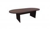 8 FT Dark Walnut Racetrack Conference Table