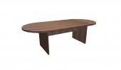 8 Person Modern Walnut Racetrack Conference Table