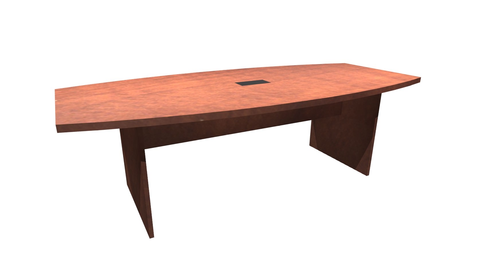 8 Ft Cherry Boat Shaped Conference Table 