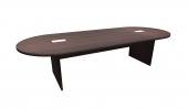 8 Person Espresso Racetrack Conference Table