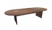 8 Person Modern Walnut Racetrack Conference Table