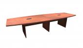 12 Person Cherry Boat Shaped Conference Table