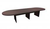 12 Person Dark Walnut Racetrack Conference Table