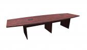 12 Person Mahogany Boat Shaped Conference Table