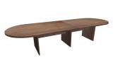 10 Person Modern Walnut Racetrack Conference Table