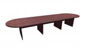 14 FT Mahogany Racetrack Conference Table