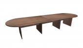 14 FT Modern Walnut Racetrack Conference Table