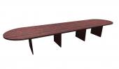 14 Person Mahogany Racetrack Conference Table