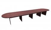 16 Person Mahogany Racetrack Conference Table