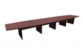 16 Person Mahogany Boat Shaped Conference Table