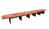24 FT Cherry Boat Shaped Conference Table