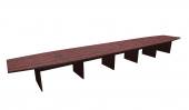 24 FT Mahogany Boat Shaped Conference Table