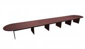 24 FT Mahogany Racetrack Conference Table