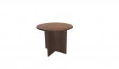 36 Inch Modern Walnut Round Conference Table