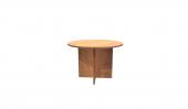 4 Person Honey Round Conference Table