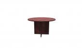 4 Person Mahogany Round Conference Table