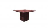 4 Person Mahogany Square Conference Table