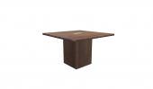 4 Person Modern Walnut Square Conference Table