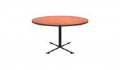 4 Person Round Conference Table - (Cherry / Black)
