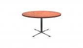 4 Person Round Conference Table - (Cherry / Chrome)