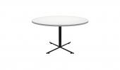 48 Inch Round Conference Table - (White / Black)
