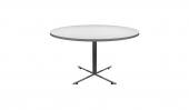 48 Inch Round Conference Table - (White / Chrome)