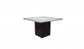 4 Person Square Conference Table - (White / Espresso)