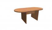 6 Person Honey Racetrack Conference Table