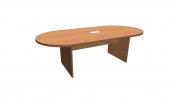 6 Person Honey Racetrack Conference Table