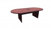 8 Person Mahogany Racetrack Conference Table